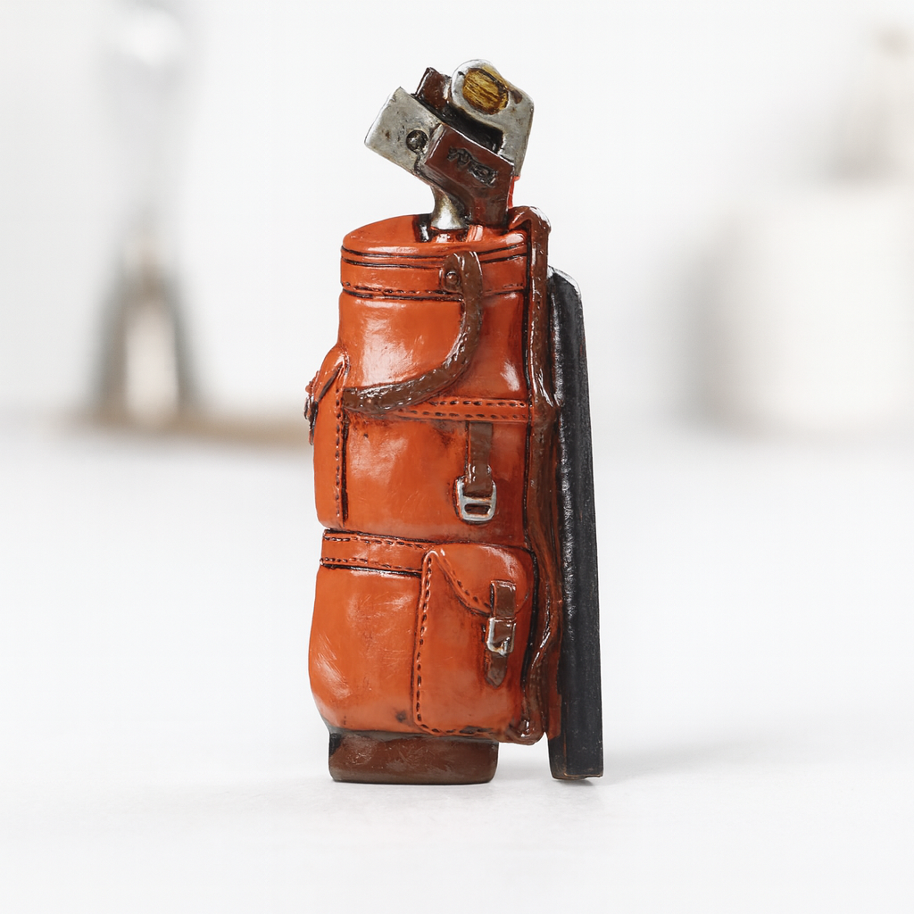 Golfbag Dekofigur Miniatur Golfsport Tasche mit Schläger aus Polyresin 8,5cm für Geldgeschenk Zubehör Diorama Modellbau