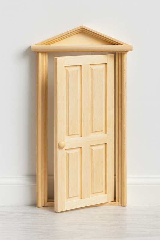 Miniatur Wichteltür aus Holz mit Knauf zum Öffnen 18×10 cm, Wichtel Zubehör