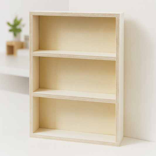 Miniatur Regal aus Holz natur für Wichtelhaus und Diorama