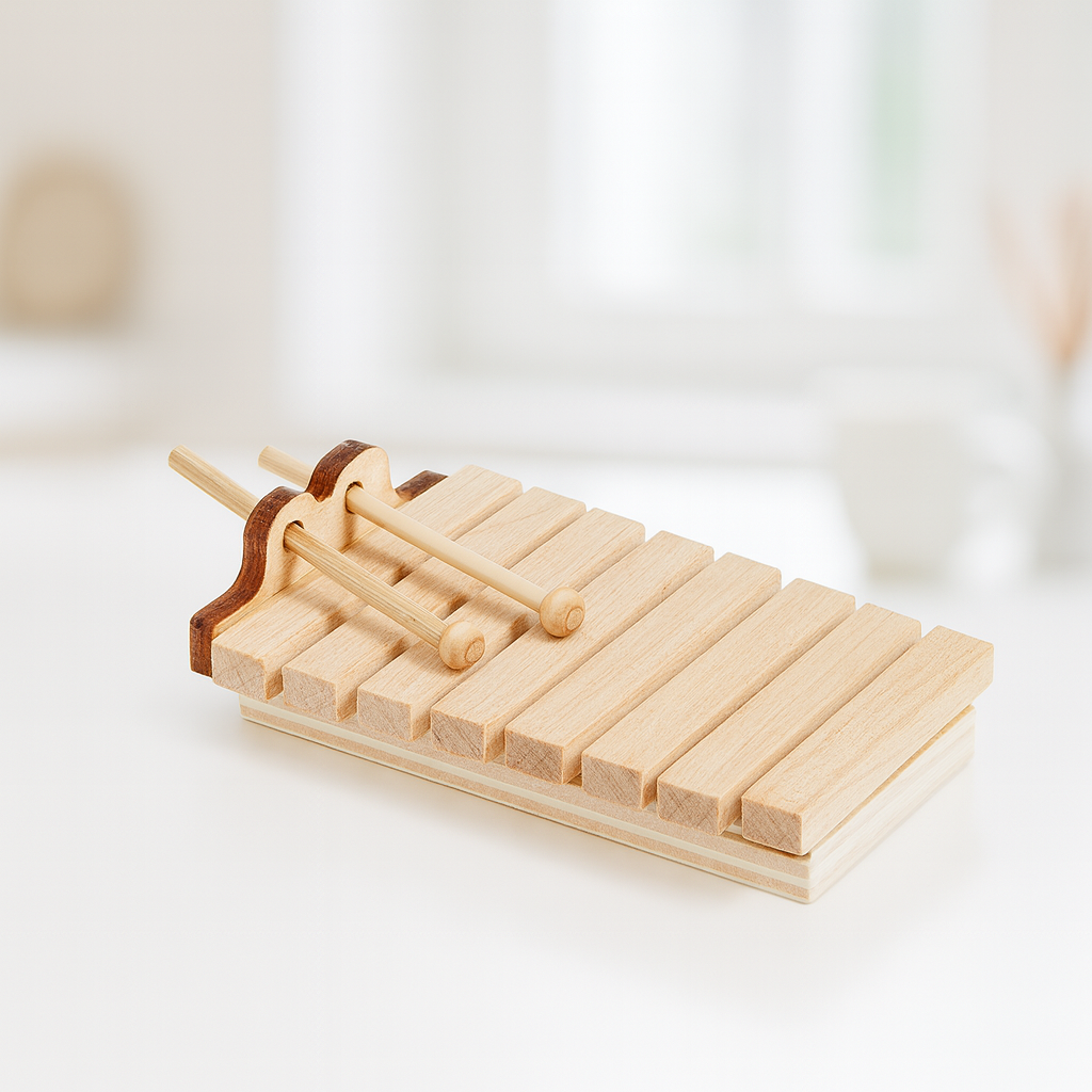 Miniatur Xylophon aus Holz als Wichtel Zubehör für das Wichtelhaus