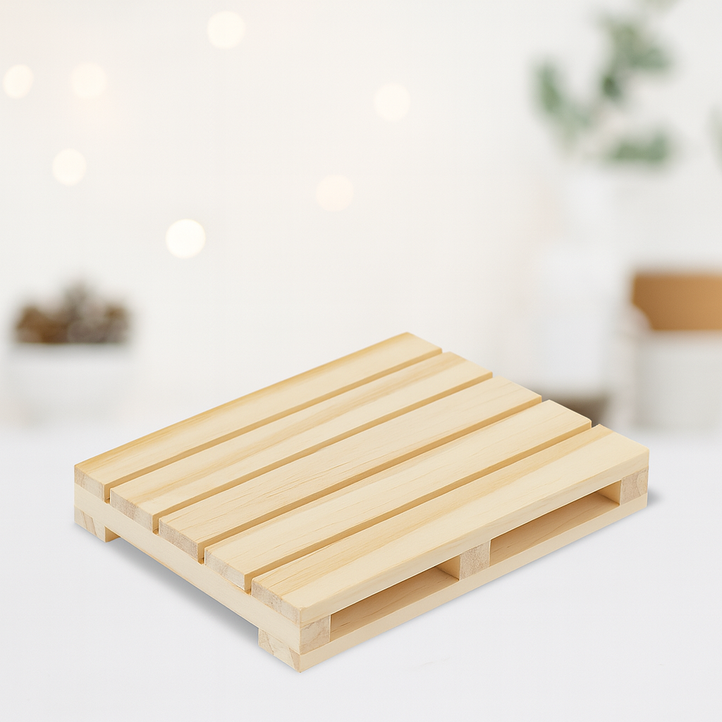 Miniatur Holzpalette natur für Wichtelhaus, Diorama und Geldgeschenke