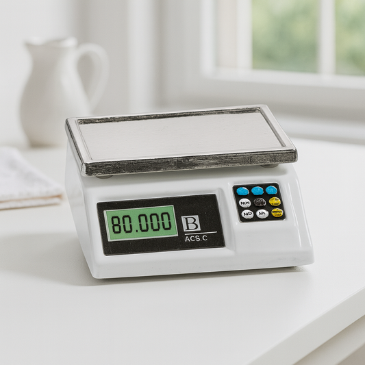 Miniatur Küchenwaage aus Metall als Wichtel Zubehör für das Wichtelhaus