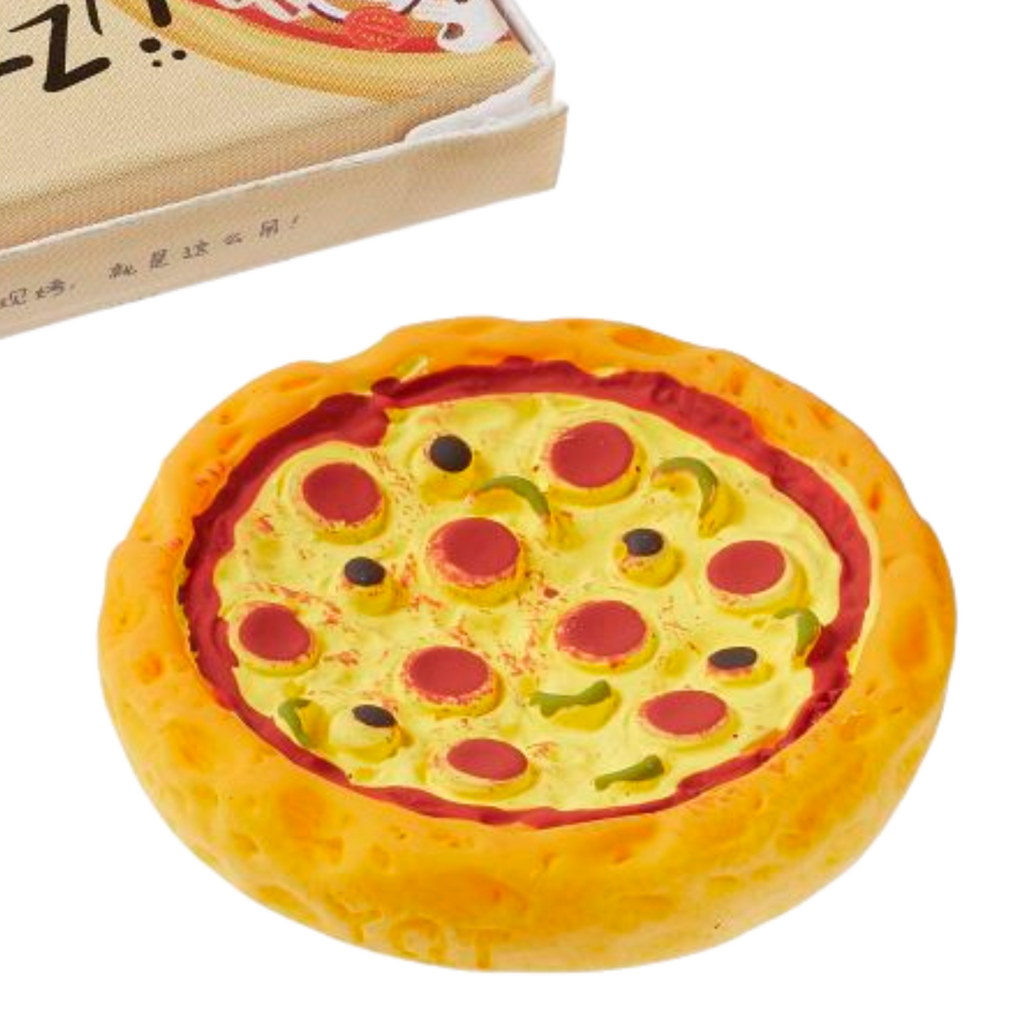 Miniatur Pizza im Karton 3,3cm als Wichtel Zubehör fürs Wichtelhaus