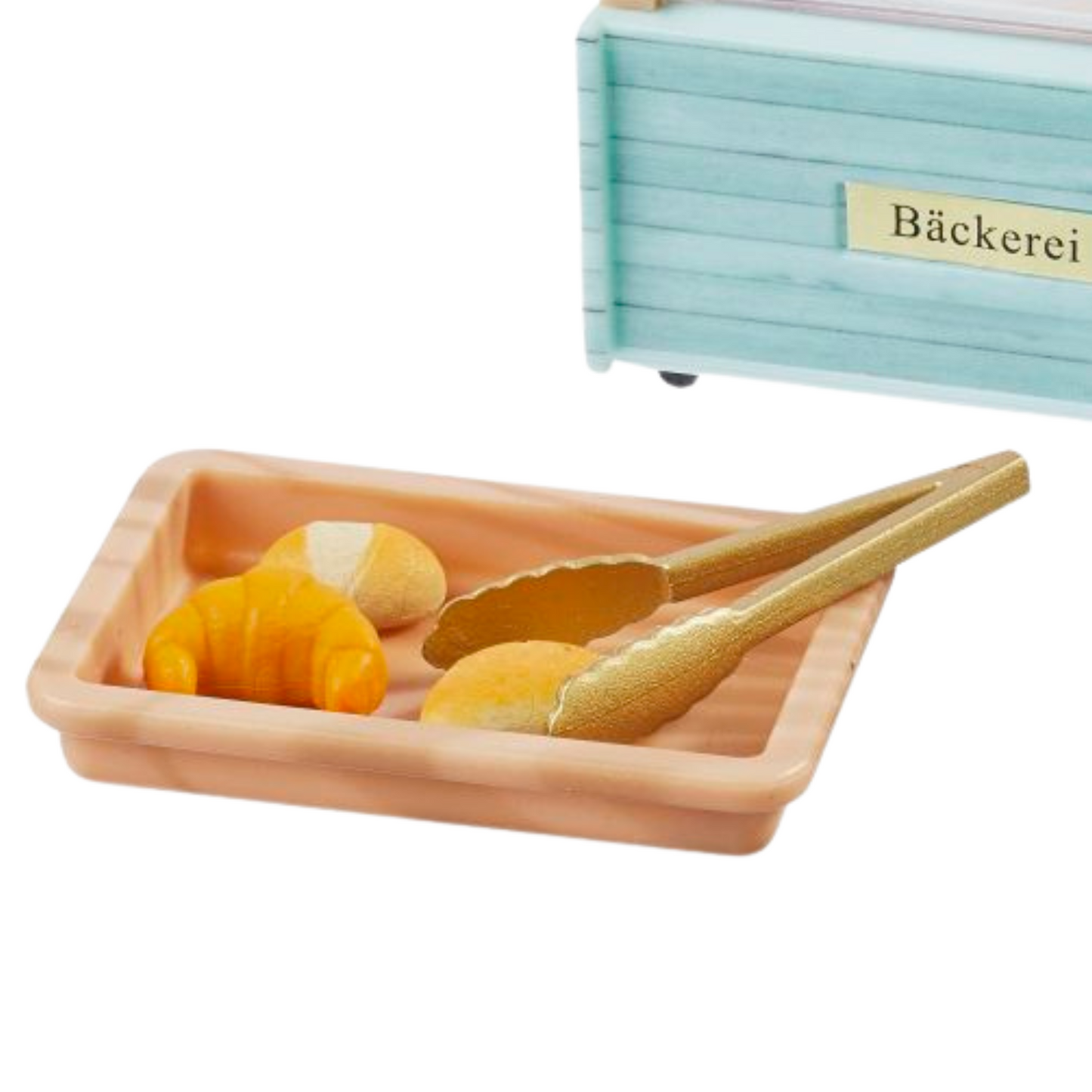 Miniatur Verkaufstheke Bäckerei mit Brot als Wichtel Zubehör fürs Wichtelhaus