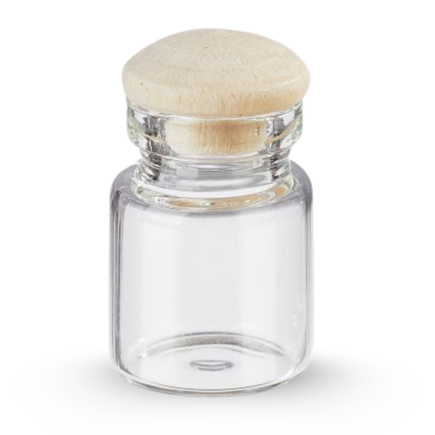 Miniatur Glasflaschen mit Holzstopfen 4-teilig als Wichtel Zubehör fürs Wichtelhaus