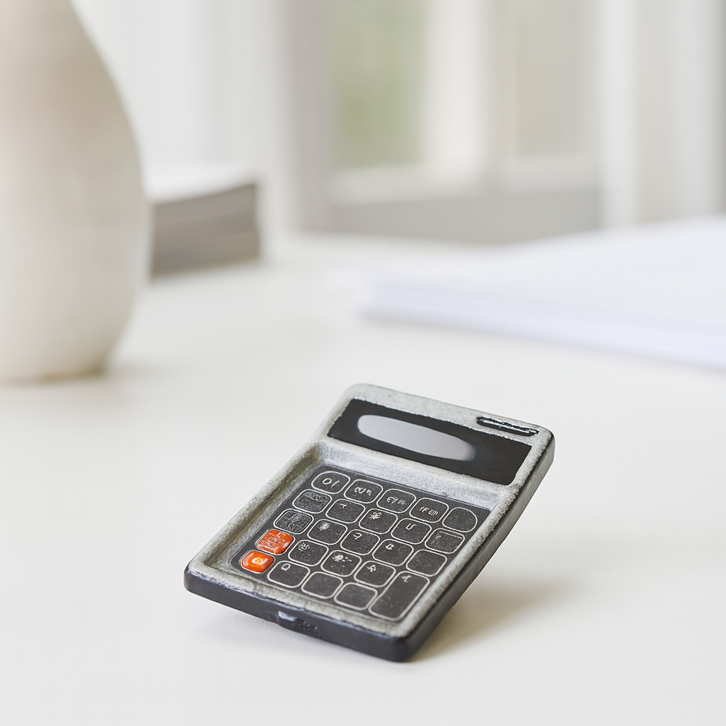 Miniatur Taschenrechner aus Kunststoff, lustiges Wichtel Zubehör für Wichtelhaus und Geldgeschenke