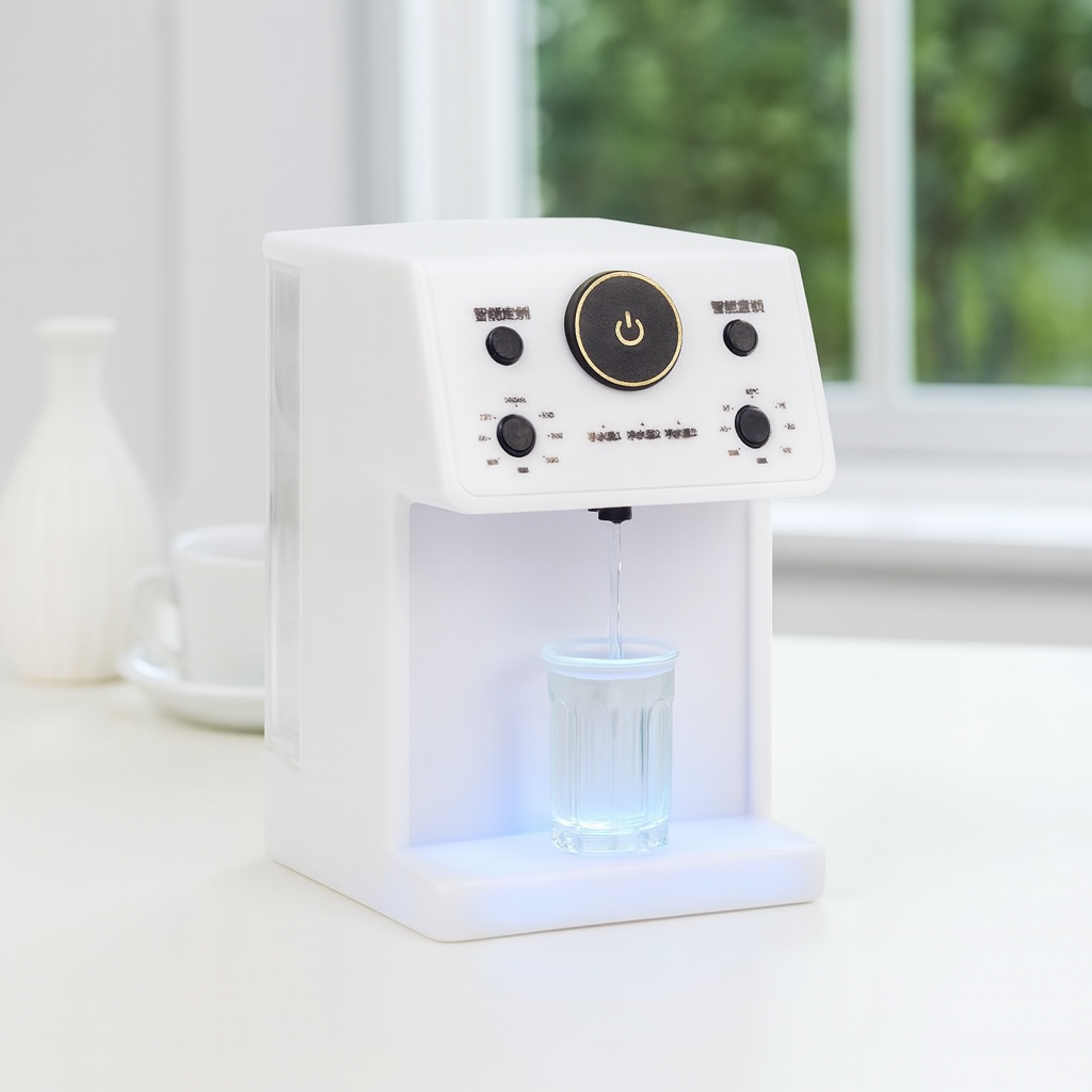 Miniatur Kaffeeautomat aus Kunststoff ca. 3,5x4,2x5,5 cm mit Licht als Wichtel Zubehör