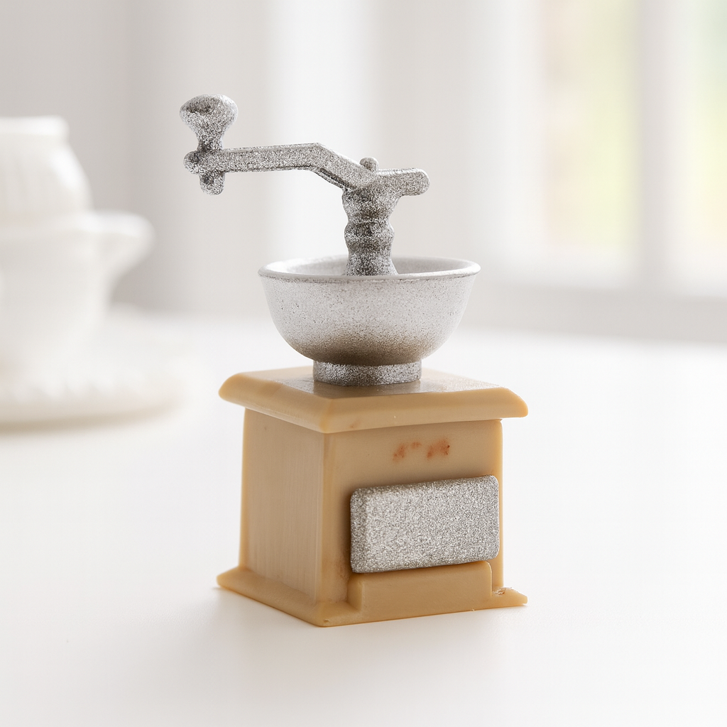 Miniatur Kaffeemühle aus Kunststoff ca. 2,5x1 cm als Wichtel Zubehör für Wichtelhaus und Geldgeschenke