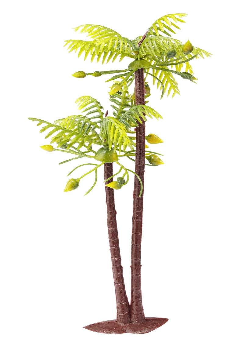 Dekofigur Palme Miniatur 10 und 13 cm grün braun aus Kunststoff für Maritim Sommer Urlaub Diorama Tischdekoration Bastelartikel