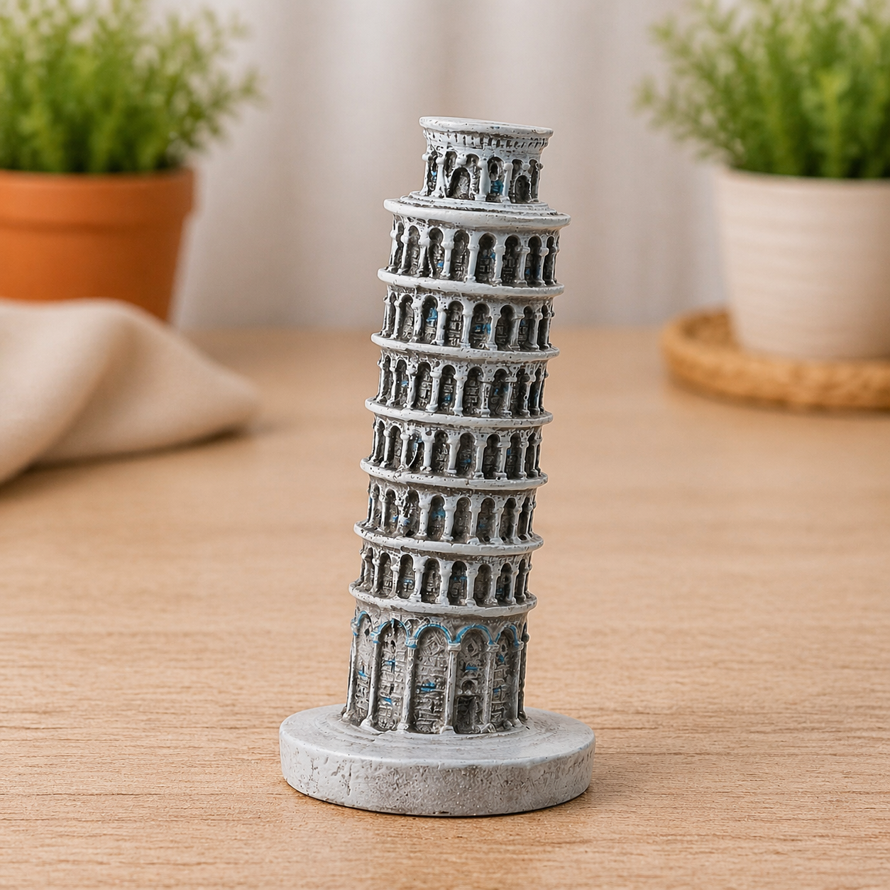 Schiefer Turm Pisa Miniatur 7,3cm Polyresin Dekofigur Sehenswürdigkeit Reisen Urlaub Diorama Modellbau Puppenhaus Geldgeschenk Zubehör