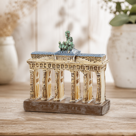 Brandenburger Tor Berlin Miniatur Dekofigur aus Polyresin 5,5 cm für Diorama Modellbau Bastelartikel und Geldgeschenk Zubehör