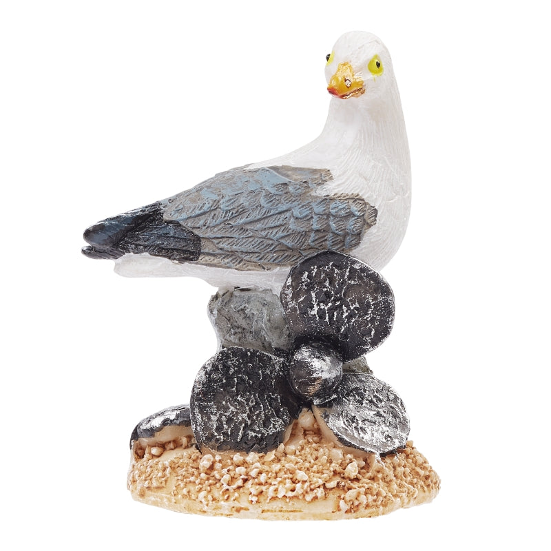 Möwe Dekofigur maritim Miniatur 3,5 cm Polyresin auf Propeller Sand Diorama Modellbau Urlaub Geschenkidee Zubehör