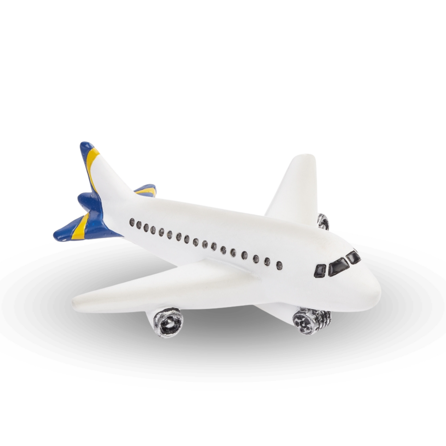 Flugzeug Miniatur Dekofigur aus Polyresin ca. 10cm weiß Modellbau Reise Urlaub Geschenkidee Zubehör Diorama