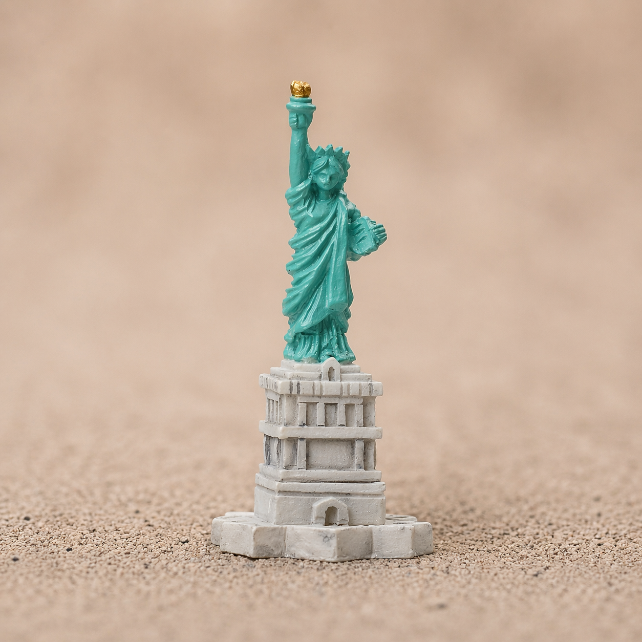 Freiheitsstatue Miniatur 5,5 cm Polyresin USA Sehenswürdigkeit Dekofigur für Modellbau Diorama Geldgeschenk Reisen Zubehör