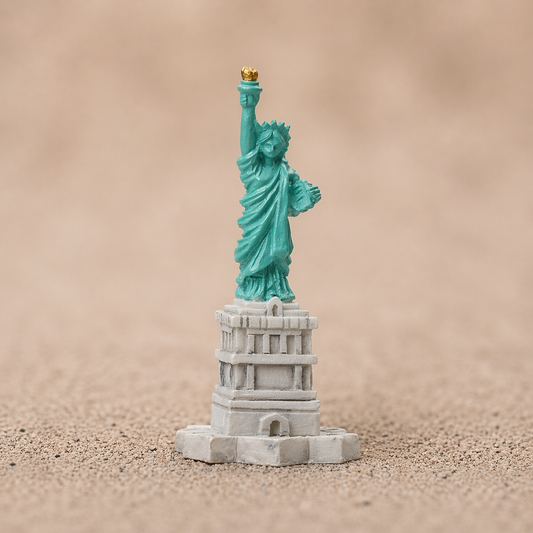 Freiheitsstatue Miniatur 5,5 cm Polyresin USA Sehenswürdigkeit Dekofigur für Modellbau Diorama Geldgeschenk Reisen Zubehör