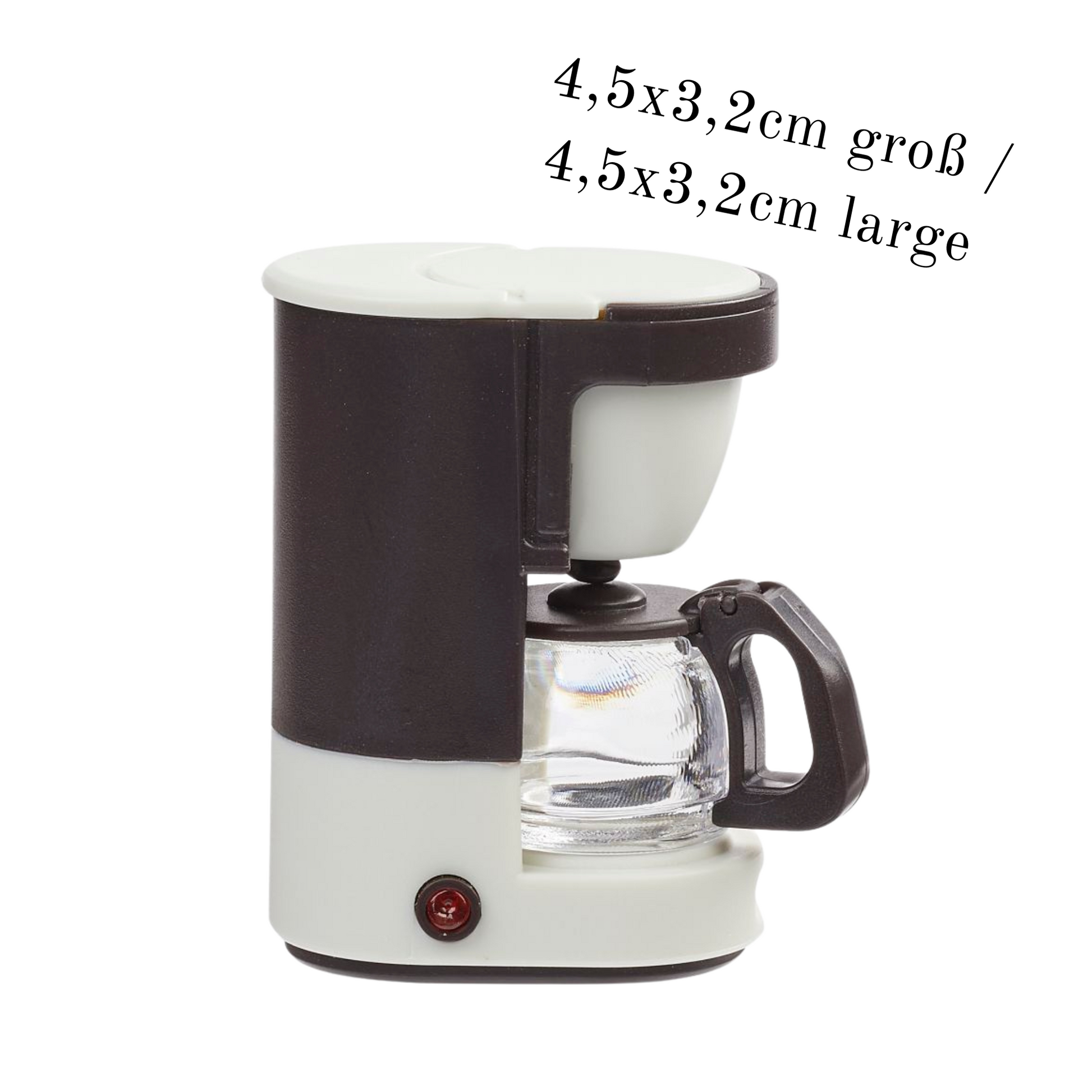 Miniatur Kaffeemaschine aus Kunststoff als Wichtel Zubehör für das Wichtelhaus