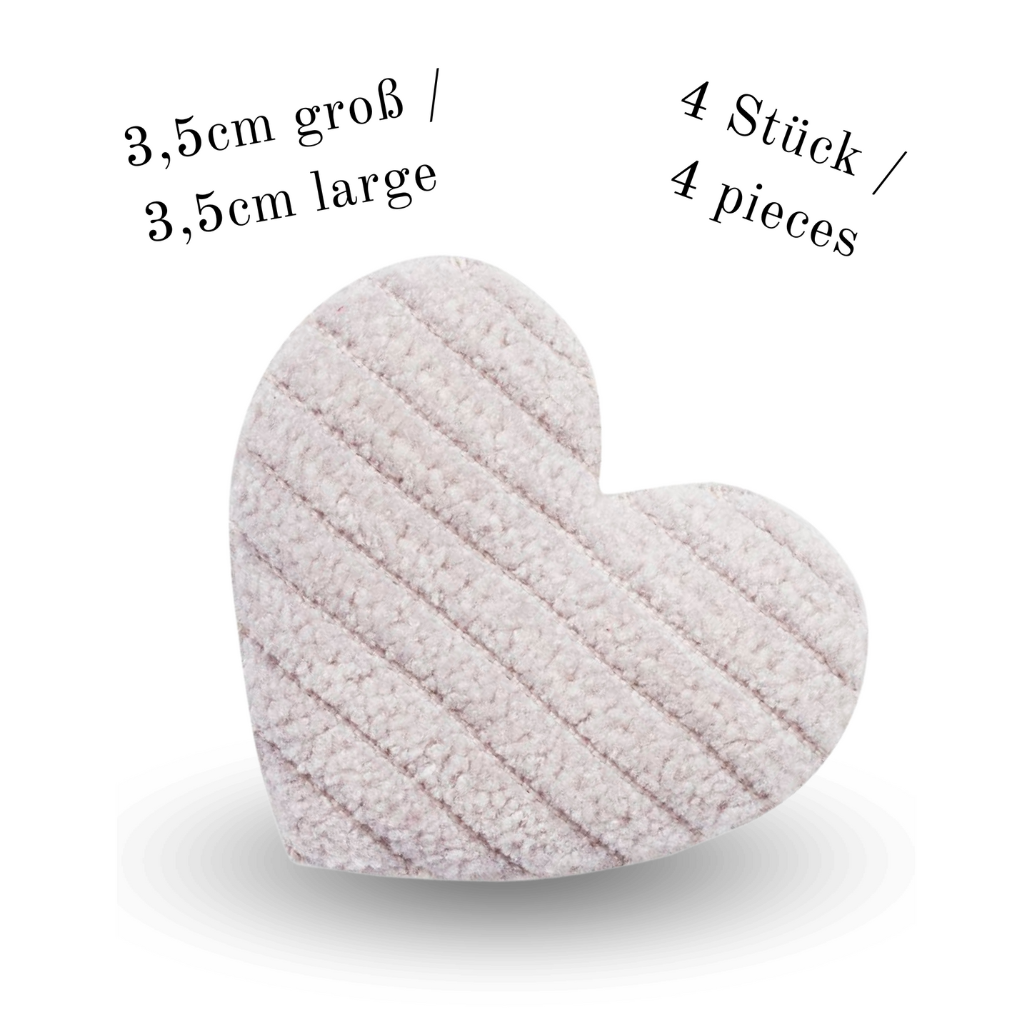 Miniatur Stoffherz Kissen hellgrau als Wichtel Zubehör für das Wichtelhaus