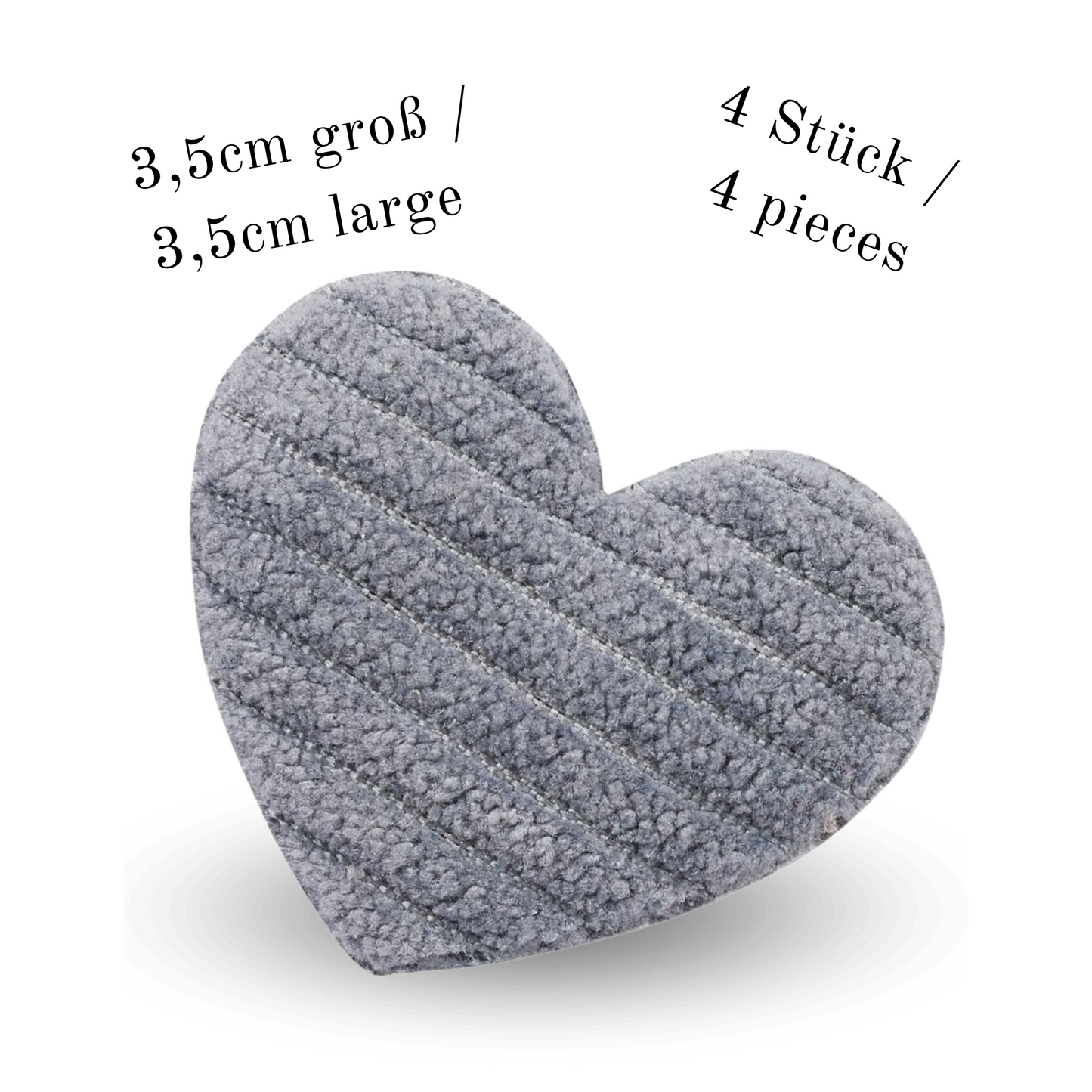 Miniatur Stoffherz Kissen grau als Wichtel Zubehör für das Wichtelhaus