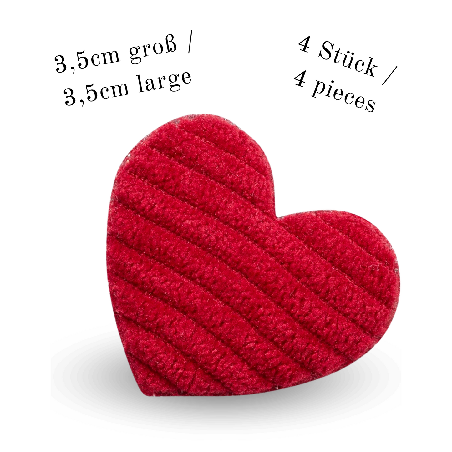 Miniatur Stoffherz Kissen rot als Wichtel Zubehör für das Wichtelhaus
