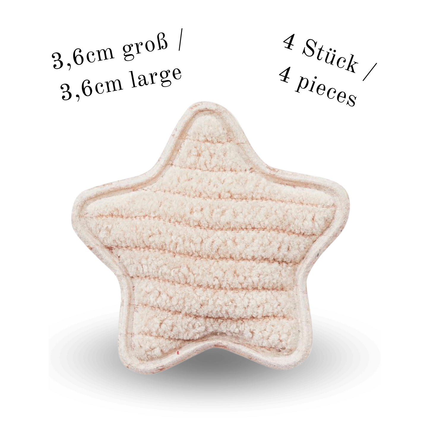 Miniatur Stoffstern Kissen beige als Wichtel Zubehör für das Wichtelhaus