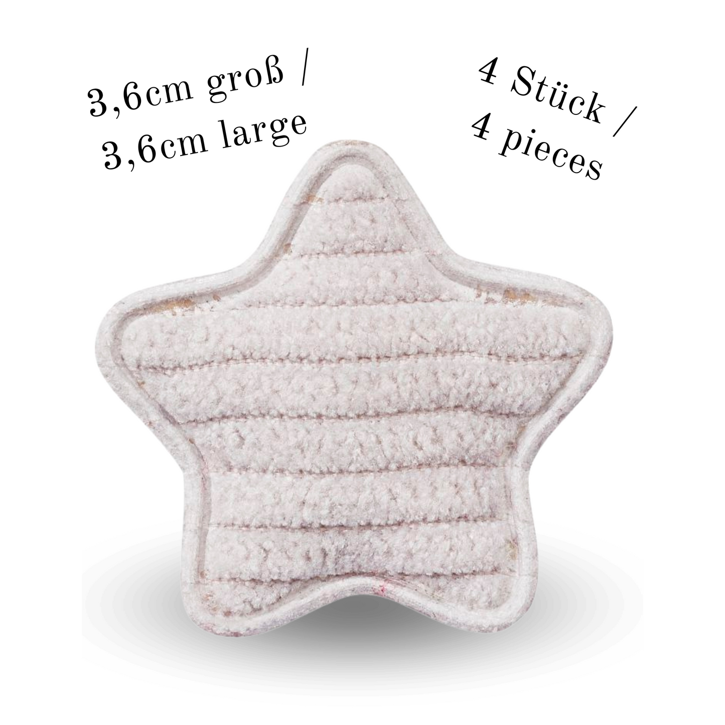 Miniatur Stoffstern Kissen hellgrau als Wichtel Zubehör für das Wichtelhaus