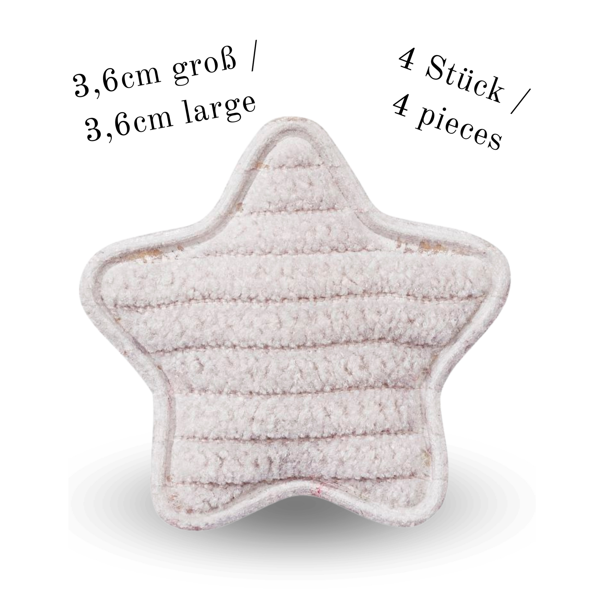 Miniatur Stoffstern Kissen hellgrau als Wichtel Zubehör für das Wichtelhaus