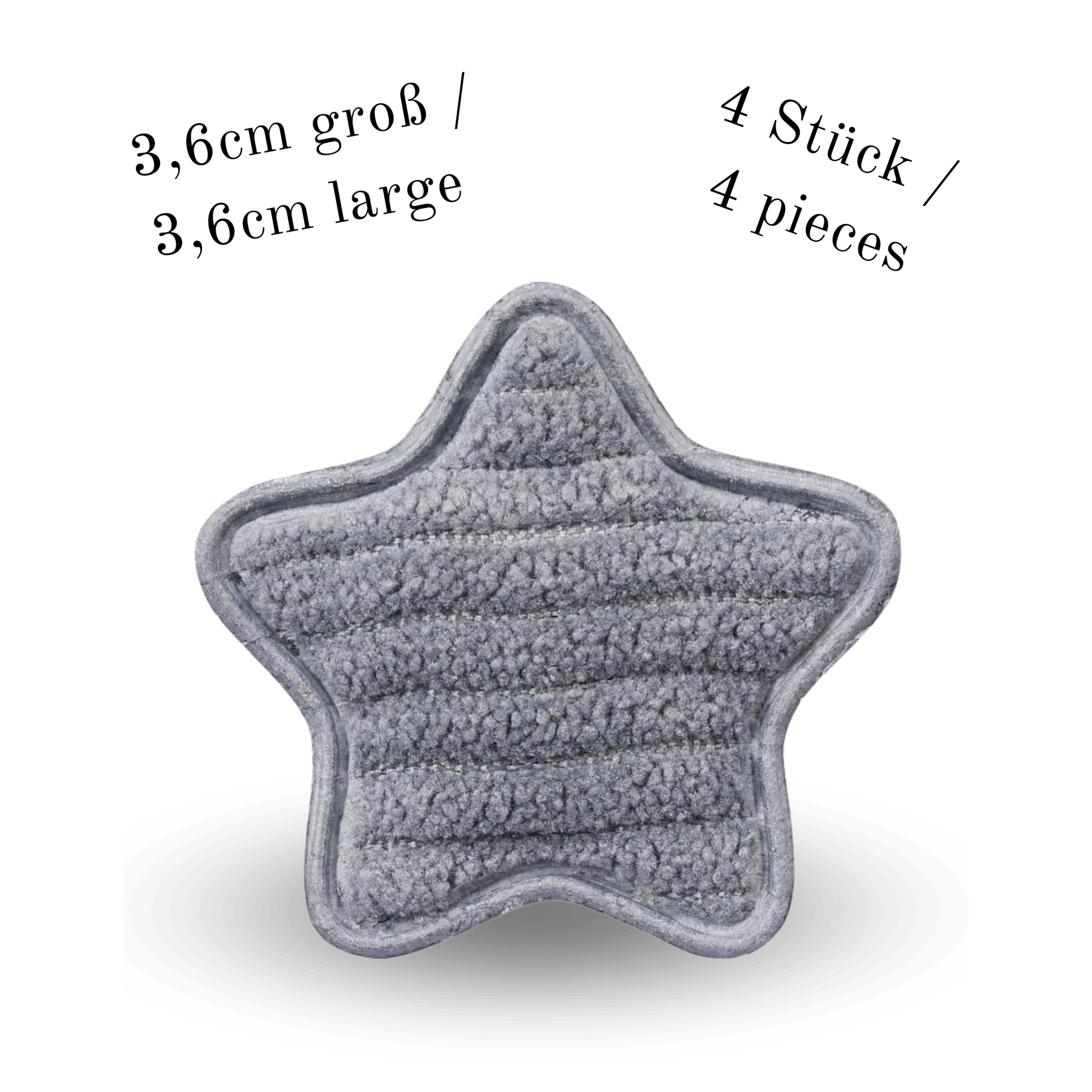 Miniatur Stoffstern Kissen grau als Wichtel Zubehör für das Wichtelhaus