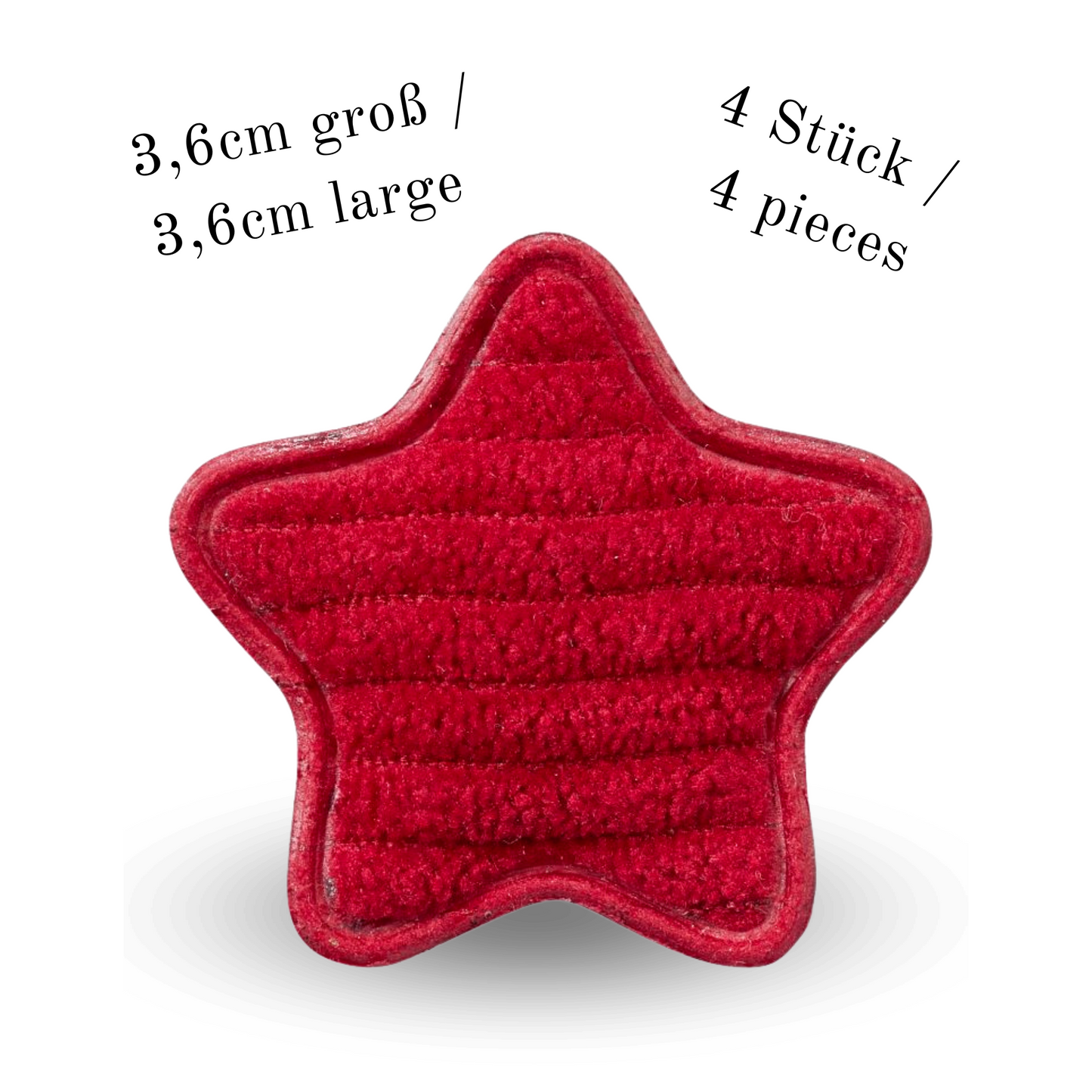 Miniatur Stoffstern Kissen rot als Wichtel Zubehör für das Wichtelhaus