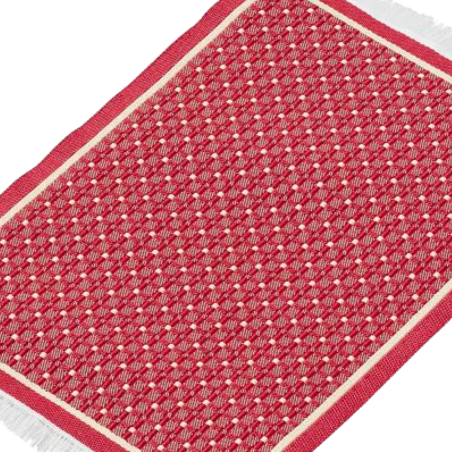 Miniatur Teppich rot aus Stoff 10x15cm als Wichtel Zubehör