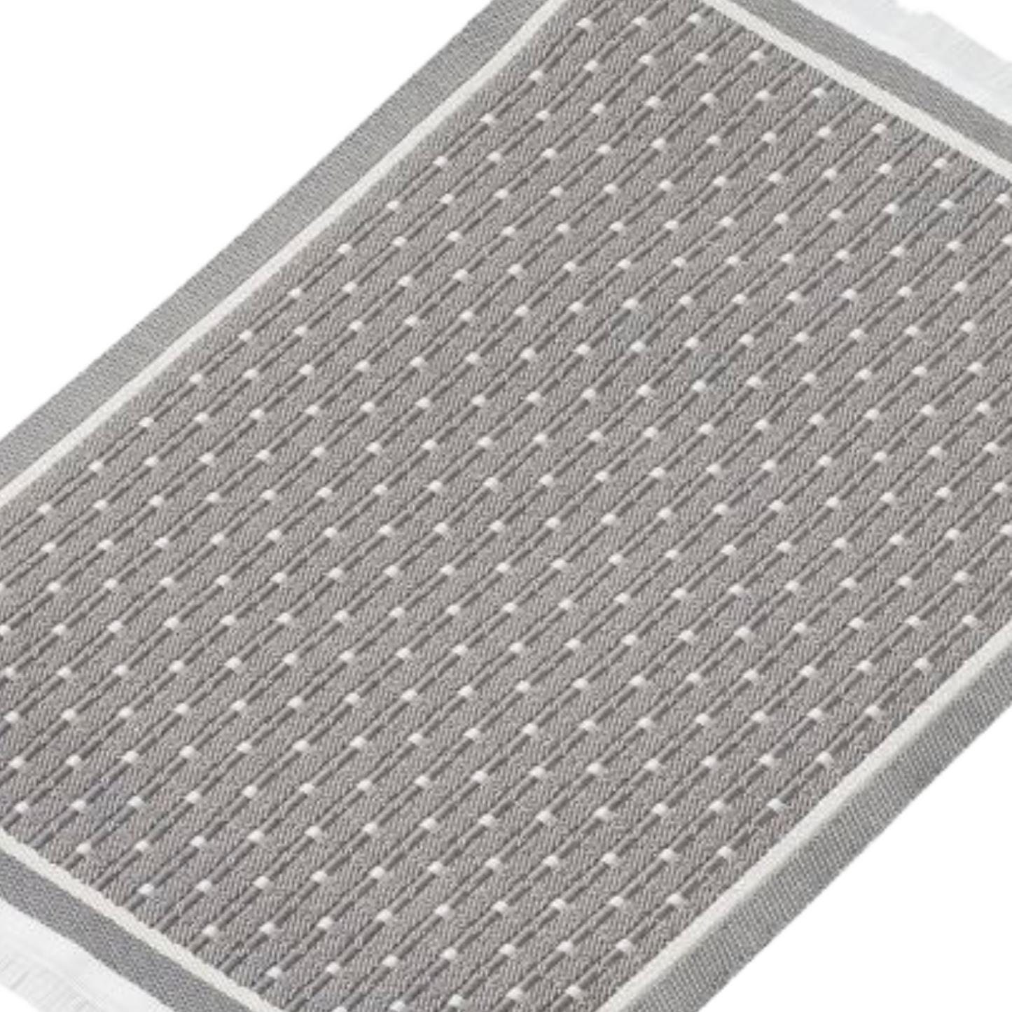 Miniatur Teppich grau aus Stoff 10x15cm als Wichtel Zubehör